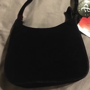 NWT Frankie & Johnnie purple velvet bag